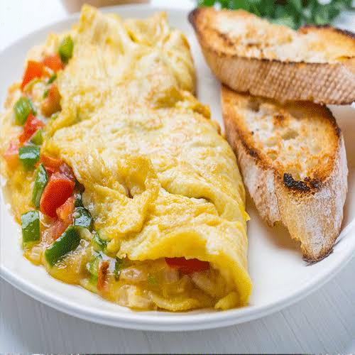 Masala Omelet with Toast